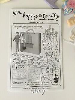 2003 BARBIE HAPPY FAMILY GRANDMAs KITCHEN COMPLETE With ACCESSORIES, INSTRUCTIONS
