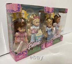 2004 Mattel FANTASY TALES TEA PARTY BARBIE KELLY Dolls NEW IN BOX (Lot of 2)