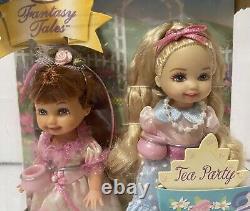 2004 Mattel FANTASY TALES TEA PARTY BARBIE KELLY Dolls NEW IN BOX (Lot of 2)