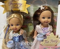 2004 Mattel FANTASY TALES TEA PARTY BARBIE KELLY Dolls NEW IN BOX (Lot of 2)