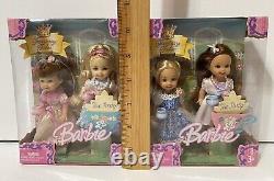 2004 Mattel FANTASY TALES TEA PARTY BARBIE KELLY Dolls NEW IN BOX (Lot of 2)