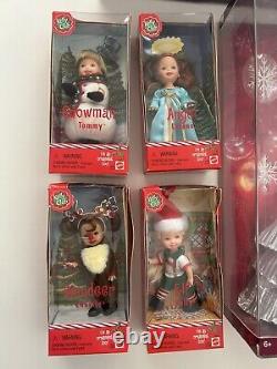 2008 Barbie Doll Lot Christmas Carol Set 7096, Holiday, Kelly Club Elf Angel NIB