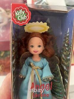 2008 Barbie Doll Lot Christmas Carol Set 7096, Holiday, Kelly Club Elf Angel NIB