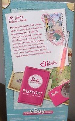 2012 BARBIE DOLLS of THE WORLD BRAZIL PASSPORT COLLECTION MINT NRFB