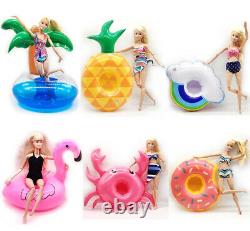 3 Barbie or LOL Doll Inflatable Floats Swimming Pool Doll Furniture