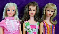 3 Vtg BL Brunette TNT Blonde Francie Casey Barbie MOD Lot Org. S/S NICE BIN