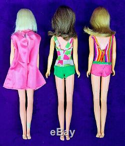 3 Vtg BL Brunette TNT Blonde Francie Casey Barbie MOD Lot Org. S/S NICE BIN