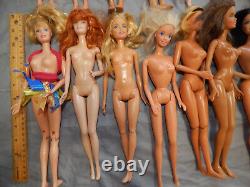 30 nude fashion dolls MOSTLY BARBIE toys some vintage bulk lot nudes mattel