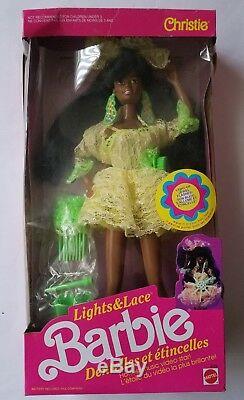 (4) African American Barbie Dolls Skipper, Christie, Bedtime, Special Expression