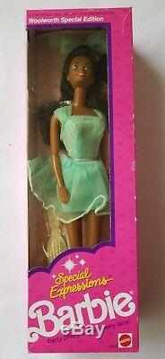 (4) African American Barbie Dolls Skipper, Christie, Bedtime, Special Expression