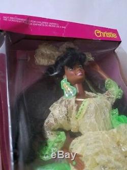 (4) African American Barbie Dolls Skipper, Christie, Bedtime, Special Expression