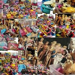 50lb Lot Barbie & Ken dolls Vtg Playsets Doll House, Clothes, Pets, Camper, 90's