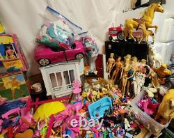 50lb Lot Barbie & Ken dolls Vtg Playsets Doll House, Clothes, Pets, Camper, 90's