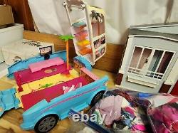 50lb Lot Barbie & Ken dolls Vtg Playsets Doll House, Clothes, Pets, Camper, 90's