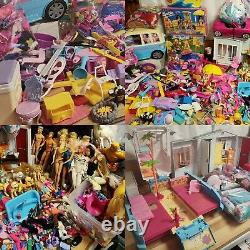 50lb Lot Barbie & Ken dolls Vtg Playsets Doll House, Clothes, Pets, Camper, 90's