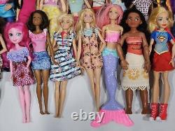 60 Barbie, Disney Princess and Similar Size Dolls Bulk Lot