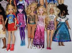 60 Barbie, Disney Princess and Similar Size Dolls Bulk Lot