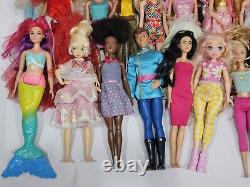 60 Barbie, Disney Princess and Similar Size Dolls Bulk Lot