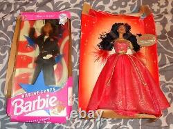 7 African American Mattel Barbie Doll Lot, Singer Brandy, Ken And More