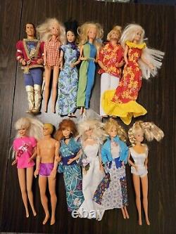 9 Barbies And 3 Kens Total Lot 12 12 Excellent Condition Vintage 1980s 1990s