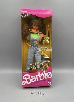 All American Teresa Barbie Doll with Reebok Mattel 1990 New in Box Lot with Acc