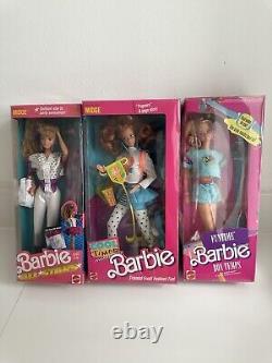 All Stars Midge 1989, Cool Times Midge 1988, Funtime Barbie 1986 NRFB lot of 3