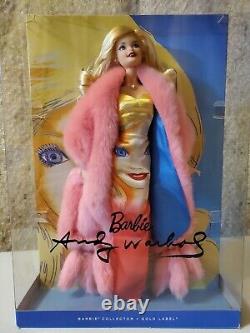 Andy Warhol Face Dress DWF57 Barbie Doll Gold Label Near Mint NIB Free Shipping