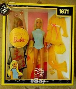 BARBIE 50th ANNIVERSARY LOT OF 6 1959, 1966, 1967, 1971, 1977, 1980. ALL NIB