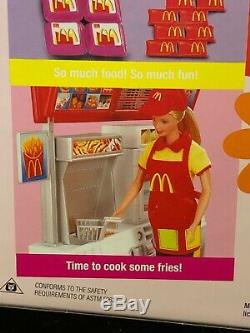 BARBIE MCDONALD'S FUN TIME RESTAURANT PLAYSET 2002 Rare Set 88811 NRFB & MINT