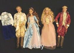 BARBIE PRINCESS & PAUPER Singing Erika Anneliese Julian Dominic RARE Lot All 4