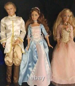 BARBIE PRINCESS & PAUPER Singing Erika Anneliese Julian Dominic RARE Lot All 4