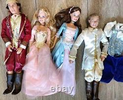 BARBIE PRINCESS & PAUPER Singing Erika Anneliese Julian Dominic RARE Lot All 4