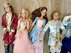 BARBIE PRINCESS & PAUPER Singing Erika Anneliese Julian Dominic RARE Lot All 4