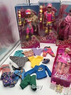 BARBIE THE MOVIE DOLL LOT Margot Robbie Ken & Fashion Pack Dolls Skate NEW