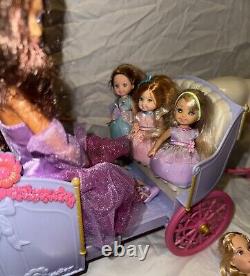 Barbie 12 Dancing Princesses Full Set Lot! MATTEL Prince Horse Carriage Stands