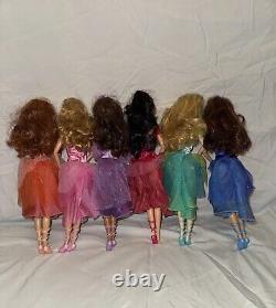 Barbie 12 Dancing Princesses Full Set Lot! MATTEL Prince Horse Carriage Stands