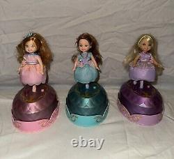 Barbie 12 Dancing Princesses Full Set Lot! MATTEL Prince Horse Carriage Stands