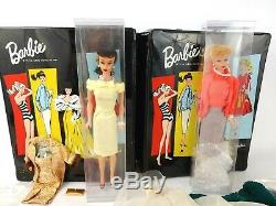 Barbie 1960's Vintage Ponytail Barbie Doll Lot with Cloths and Original 1960 Case