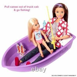 Barbie 3-In-1 Dreamcamper Vehicle Pool Truck Boat 50 Accessories Kids Girls Fun