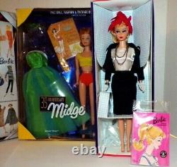 Barbie 35th Anniversary Midge Senior Prom, Barbie Red Head, Commuter Set Lot