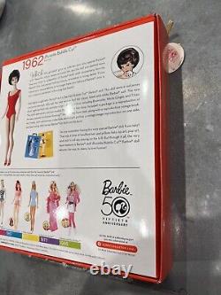 Barbie 50th Anniversary Brunette Bubble Cut 1962 Repro Doll Mint Condition