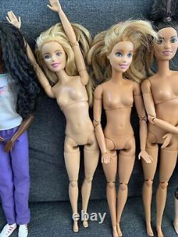 Barbie 8 Dolls Articulated OOAK Made To Move Lot U