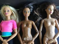 Barbie 8 Dolls Articulated OOAK Made To Move Lot U