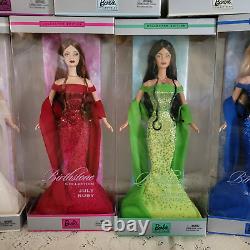 Barbie BIRTHSTONE COLLECTION Dolls 2002 Lot Emerald OPAL Garnet RUBY Pearl Doll