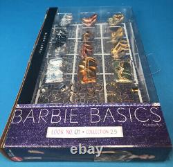 Barbie Basics Collection 2.5 Jeans Look 01 NRFB Gold, Silver & Copper Shoes Bags