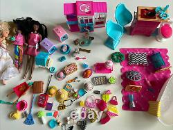 Barbie Big Toy Lot 2015 Dream House Vanity Pets With accessories And Lots More