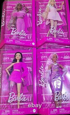 Barbie Deluxe Style Fashion Dolls All 4 Dolls In Barbiecore Outfits Beautiful