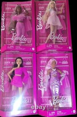 Barbie Deluxe Style Fashion Dolls All 4 Dolls In Barbiecore Outfits Beautiful