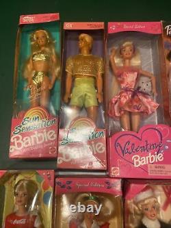 Barbie Doll 25 Lot Army Holiday Coca Cola Chicago Bulls Halloween Rare