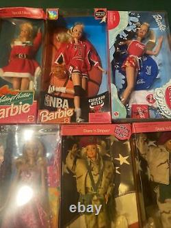 Barbie Doll 25 Lot Army Holiday Coca Cola Chicago Bulls Halloween Rare